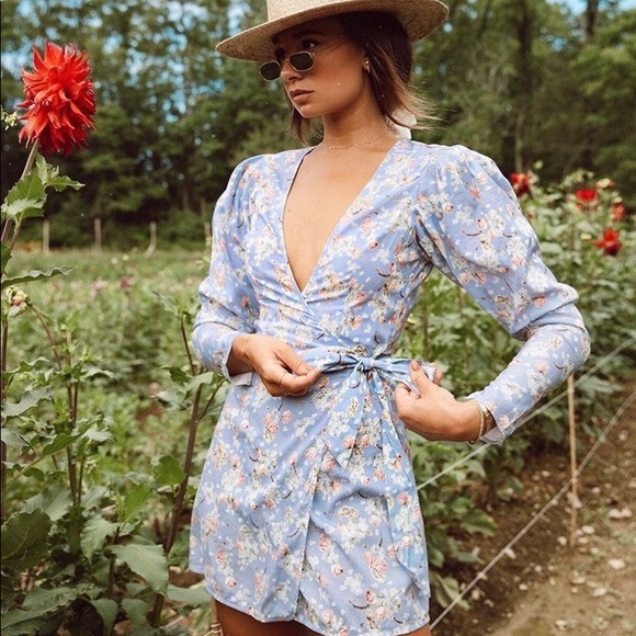 NWT WeWoreWhat Blanca Dress Dry Flowers - Picture 2 of 10